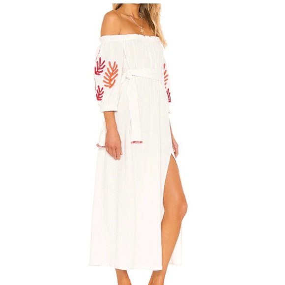 sundress Dresses & Skirts - Poly Dress in Tulum White & Mix Red Embroideries
Sundress